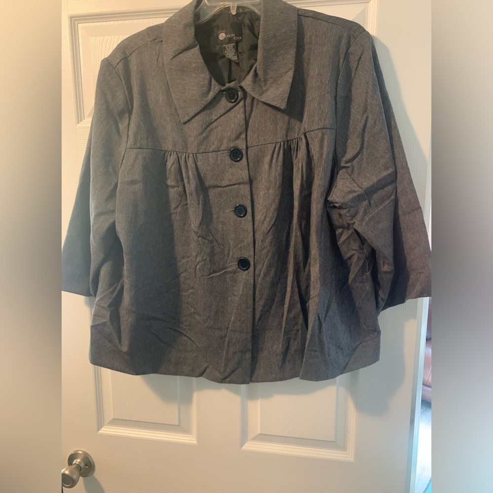 Vintage First Option Jacket Women's Size 22W Grey
